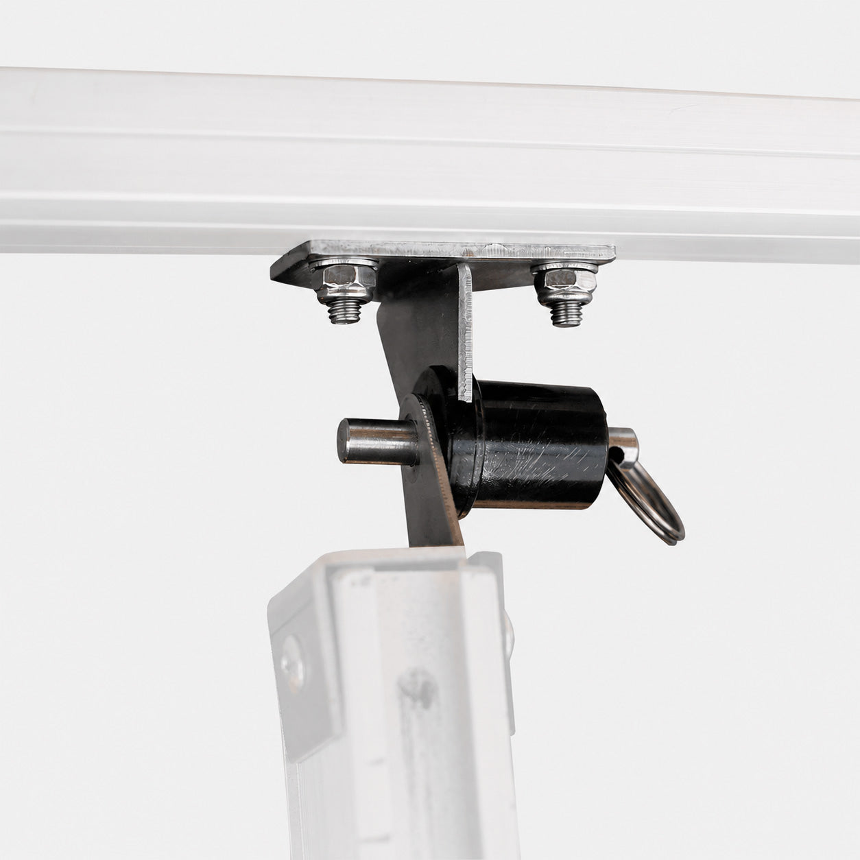 Roof tent ladder attachment quick release