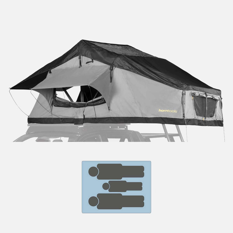 Daktent Elements Gen II voor 3 personen - 165 cm - Kleur Midnight Stone