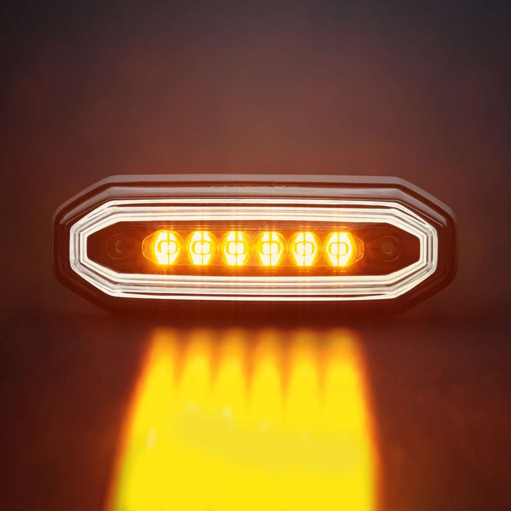 Strands FOR9T AURA FEU D'AVERTISSEMENT DIRECTIONNEL 6 LED Blanc/Ambre
