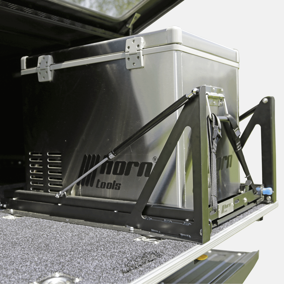 Glacière coulissante basculante 796x574mm Aluminium